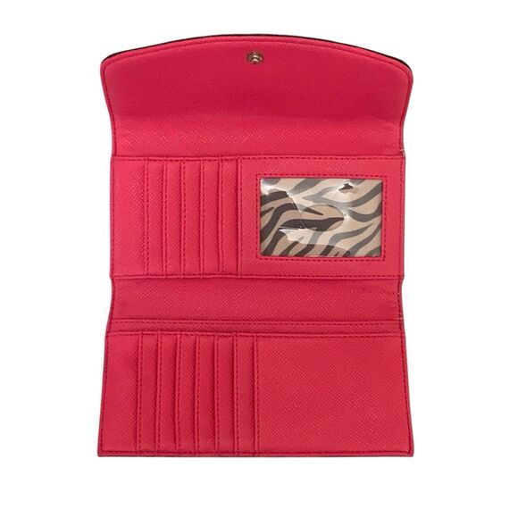 Guess Los Angeles 1981 Wallet Black Tri-Fold Zipper Credit Card Pockets Snap - Picture 4 of 10